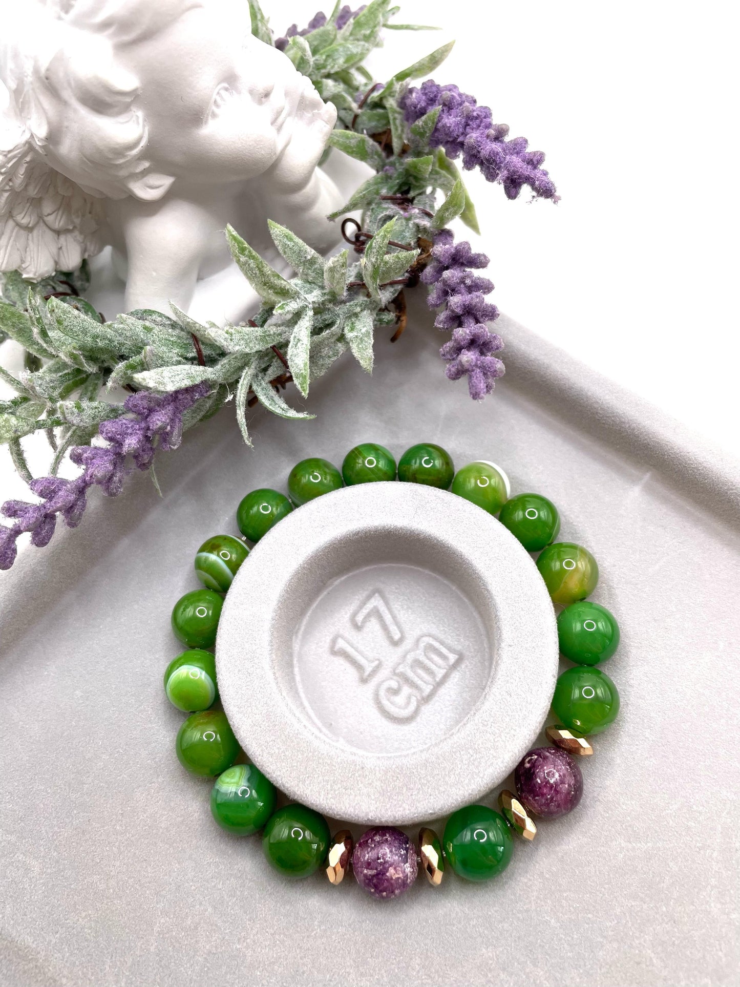 Achat, Charoit, Edelstein Armband