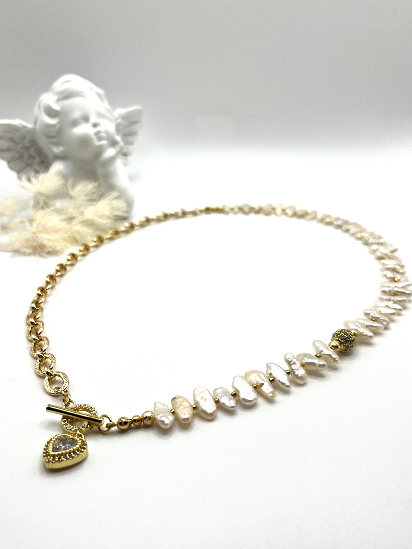 Biwa Perlen, exklusive Perlen Kette