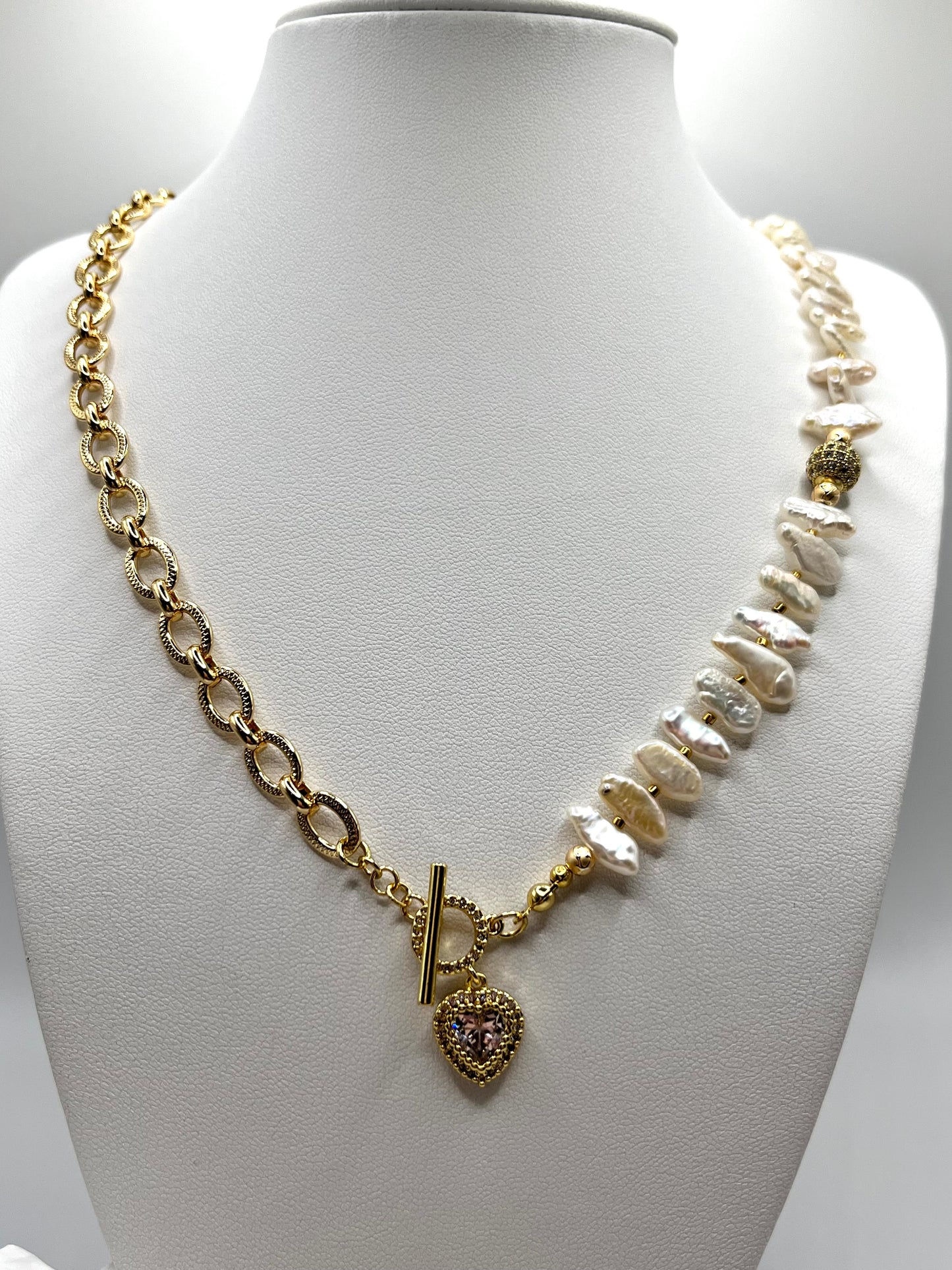 Biwa Perlen, exklusive Perlen Kette