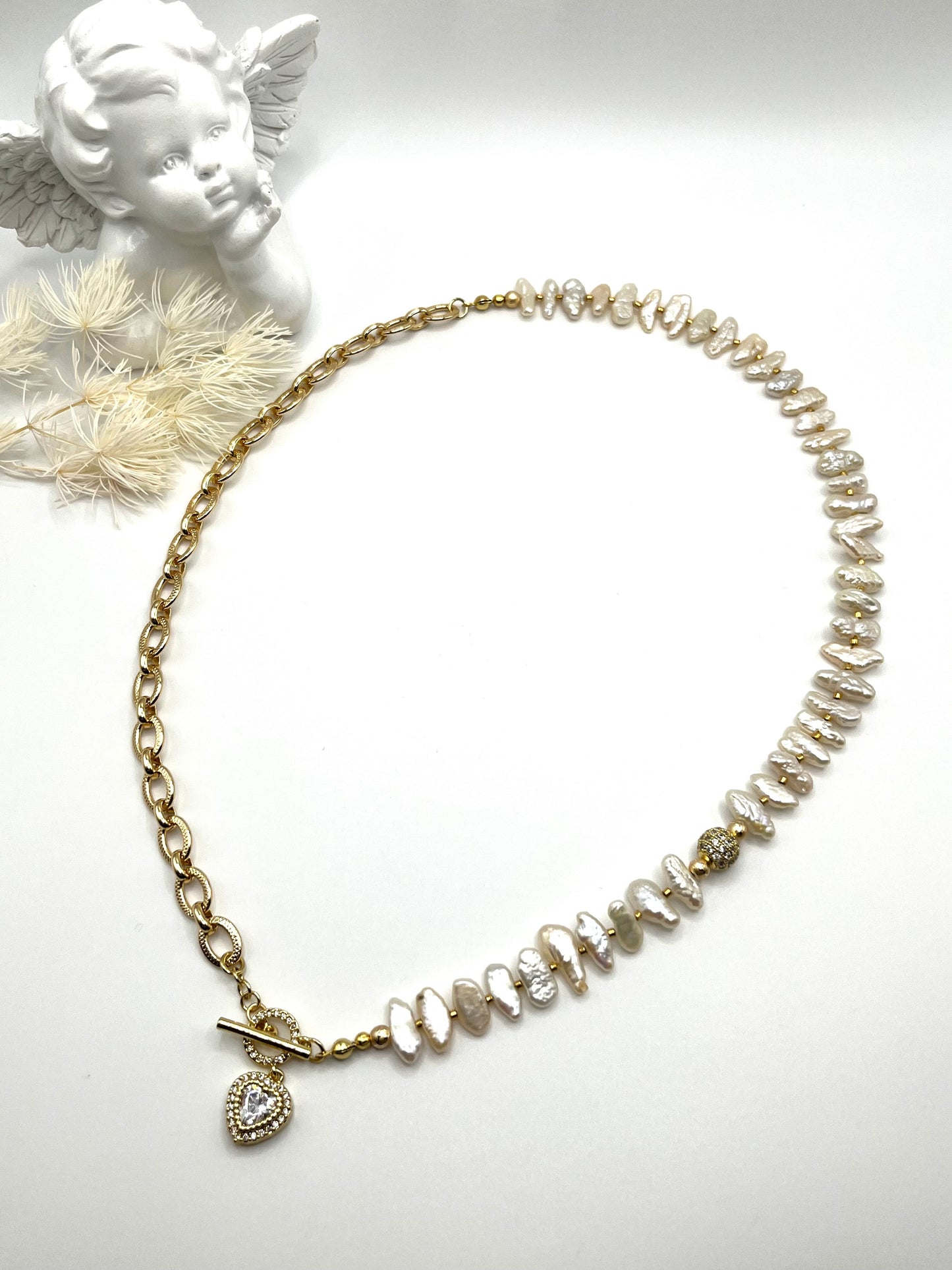 Biwa Perlen, exklusive Perlen Kette