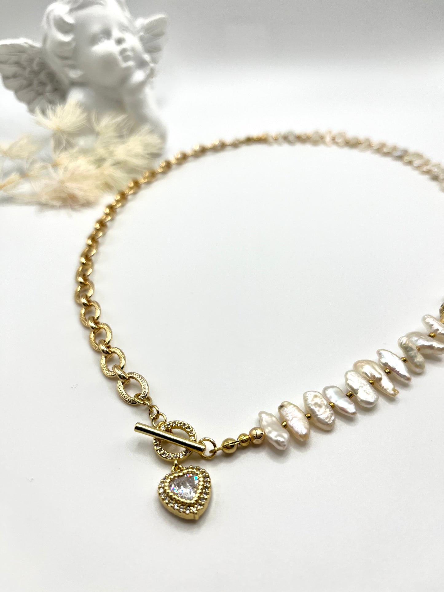 Biwa Perlen, exklusive Perlen Kette