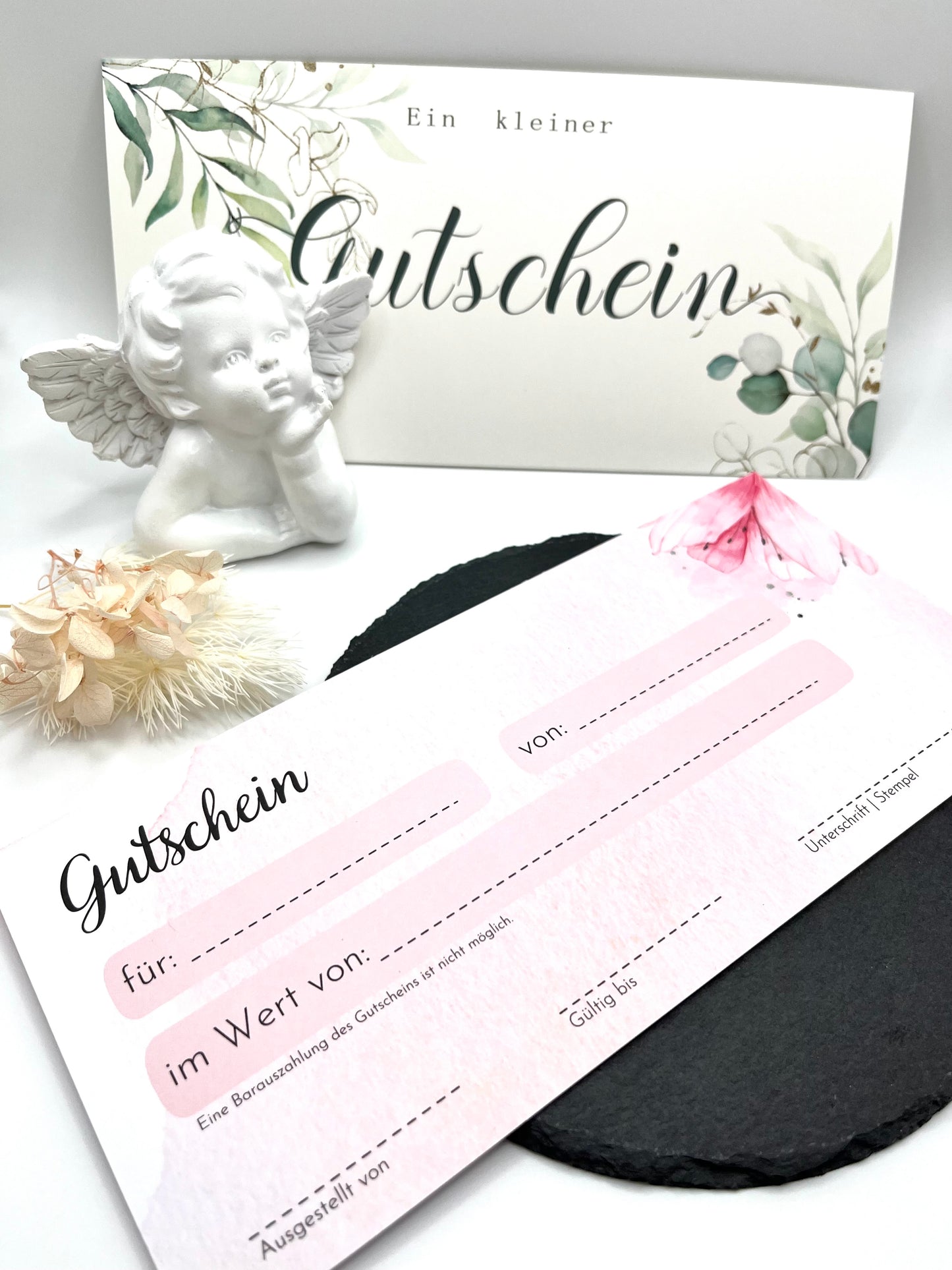Edelsteinkette aus Turmalin Schörl mit Engelsflügel Anhänger in silber