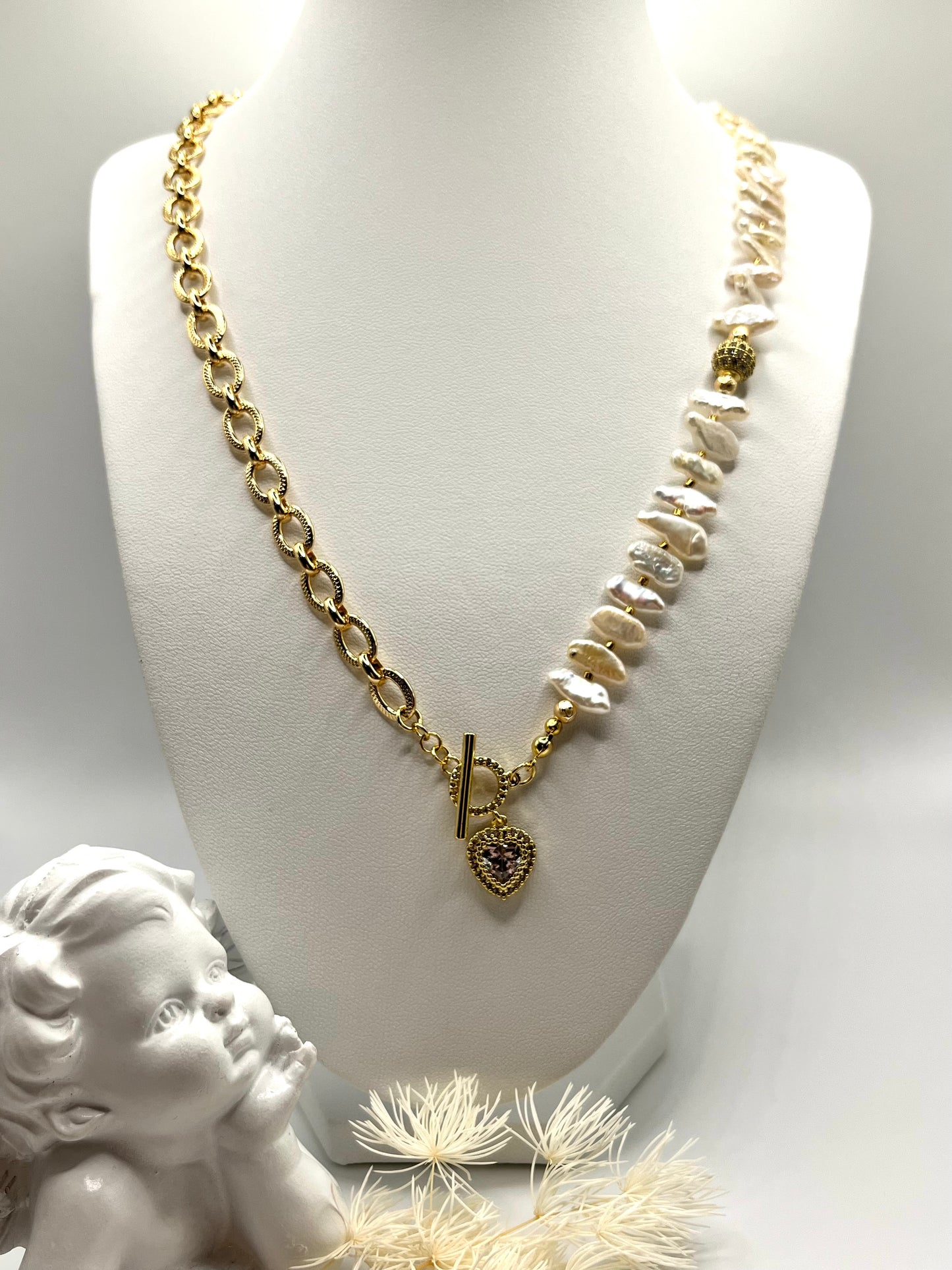 Biwa Perlen, exklusive Perlen Kette