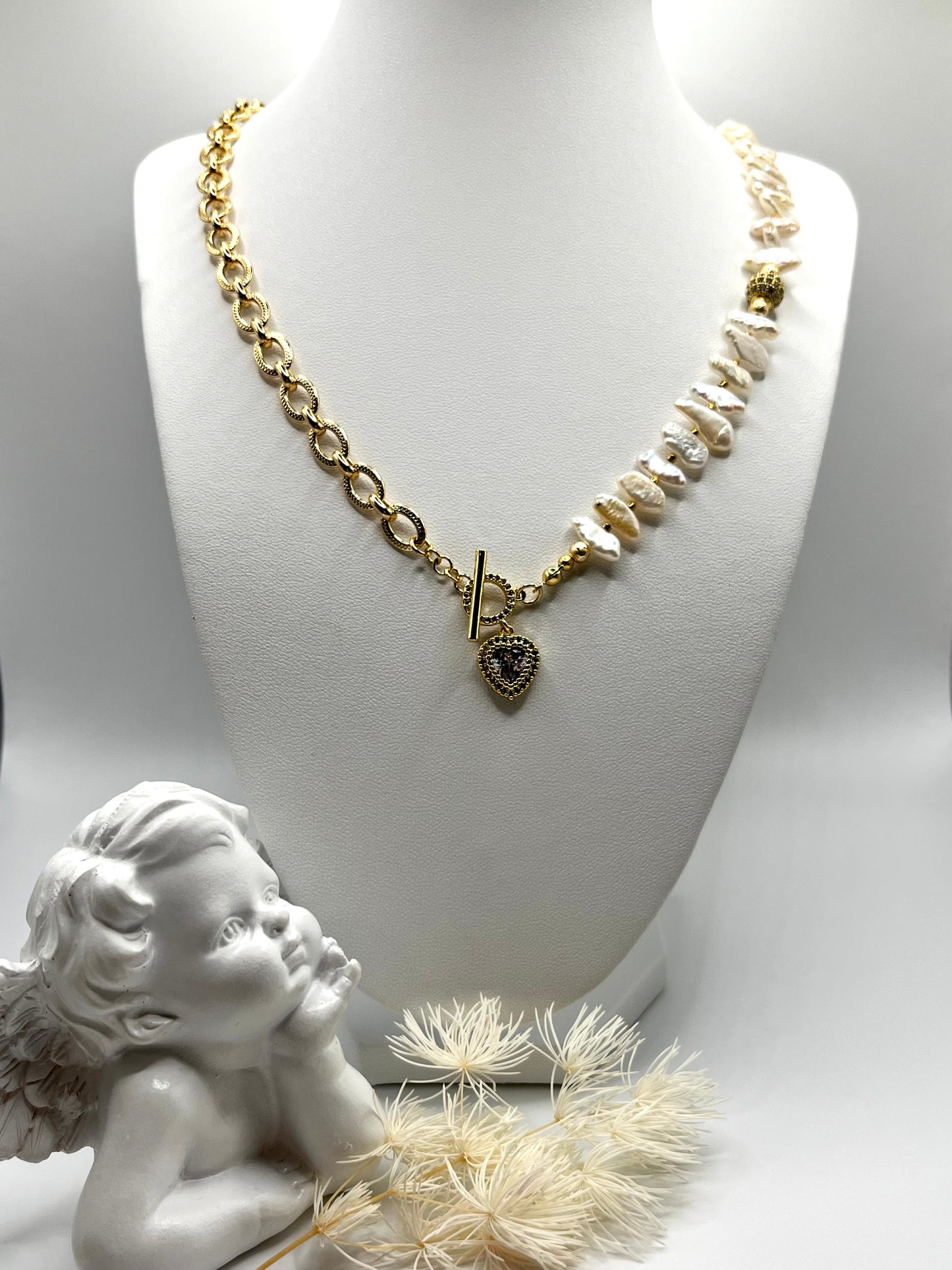 Biwa Perlen, exklusive Perlen Kette