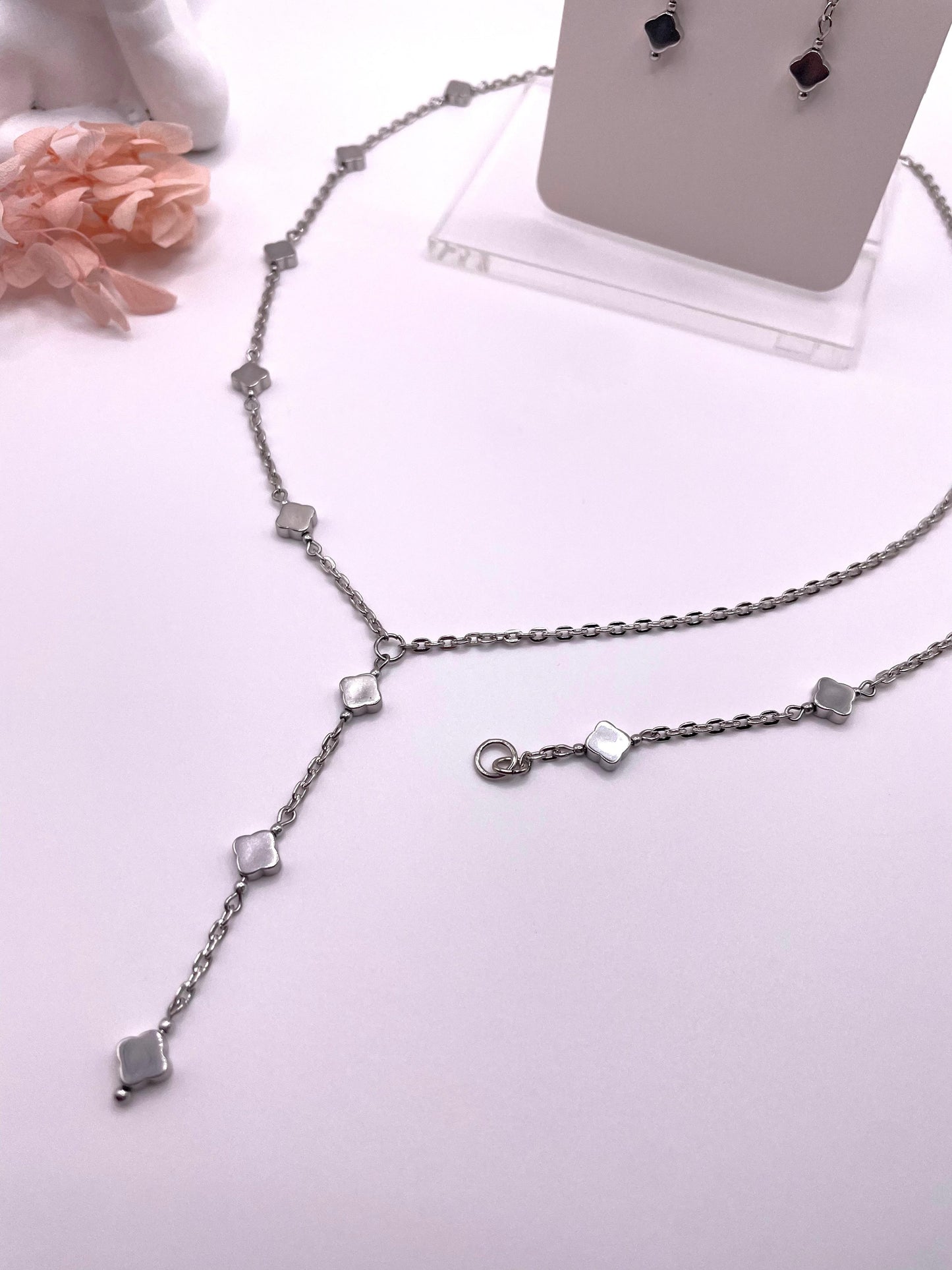 Hämatit Schmuck-Set, Kette, Ohrringe, Armband