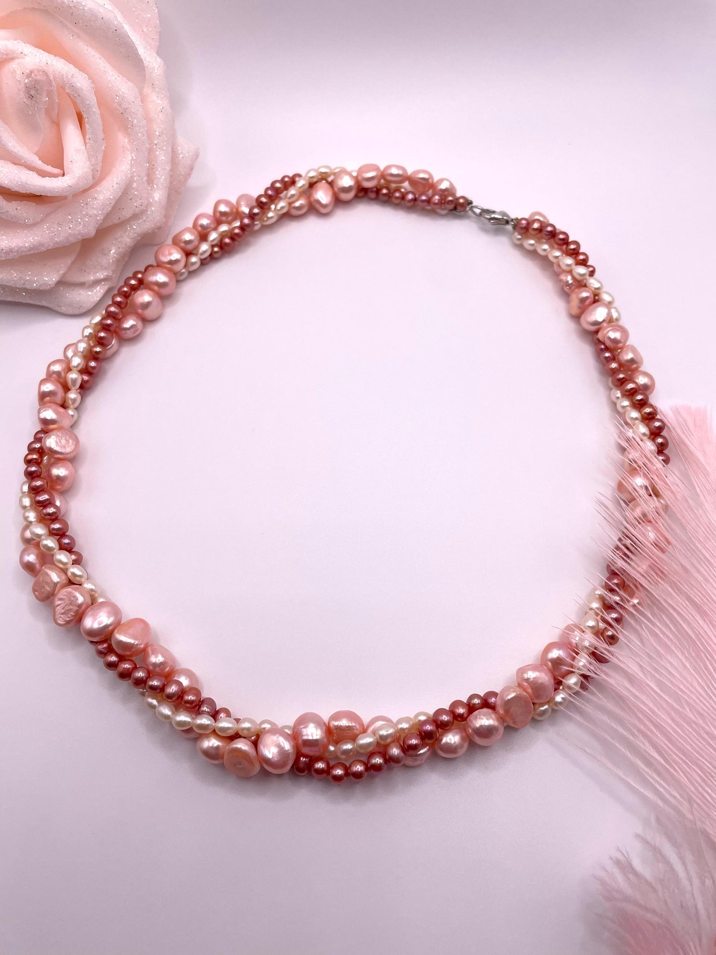 Süßwasserperlen, exklusive, elegante Kette