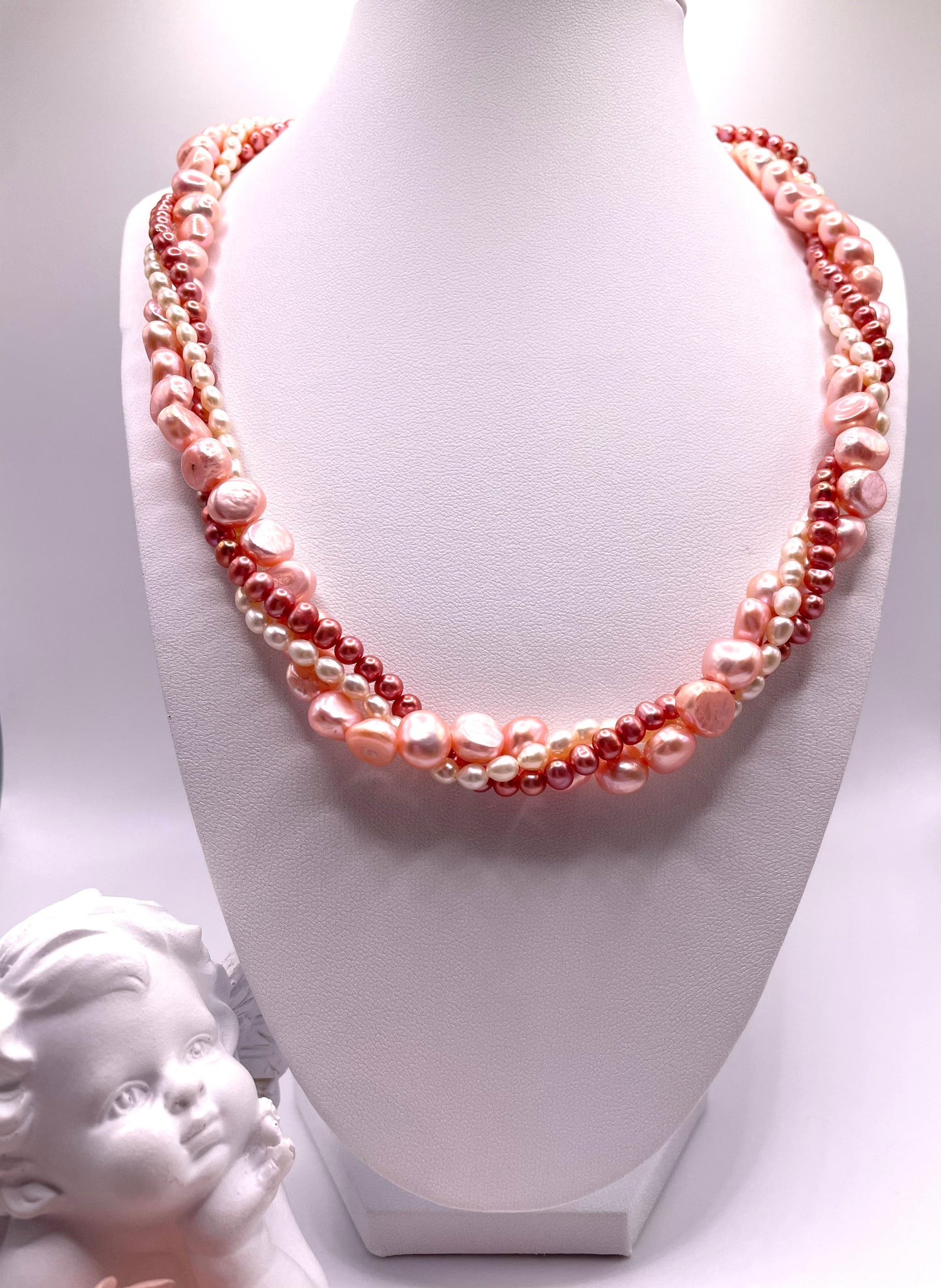 Süßwasserperlen, exklusive, elegante Kette