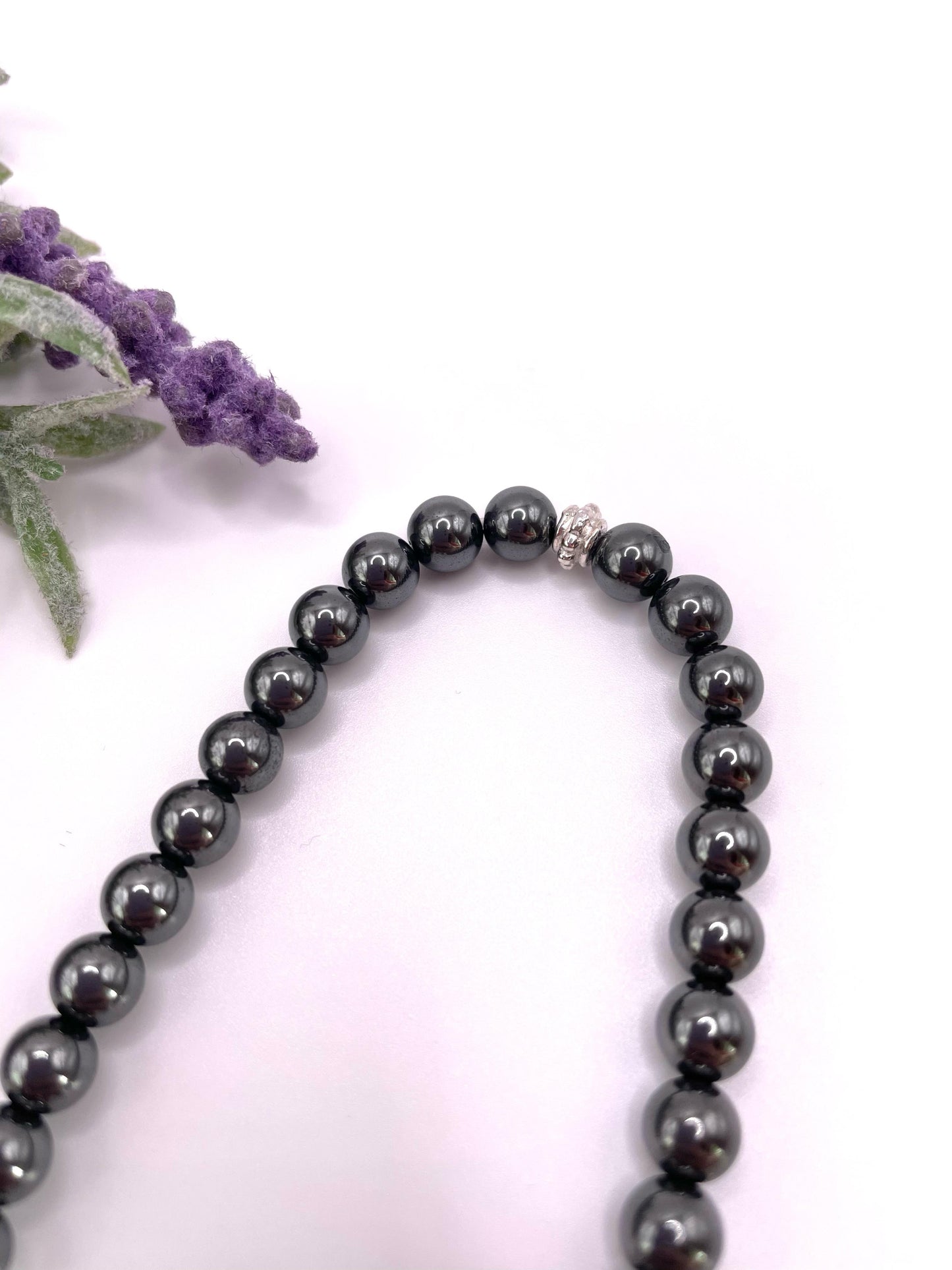 Hämatit, Bergkristall, Edelstein-Armband