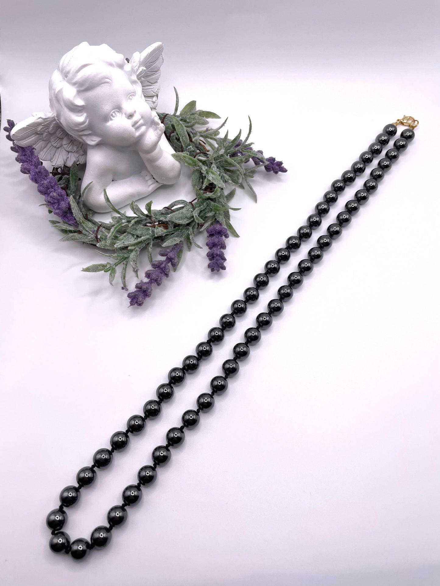 Hämatit Kette, einzelnverknotet