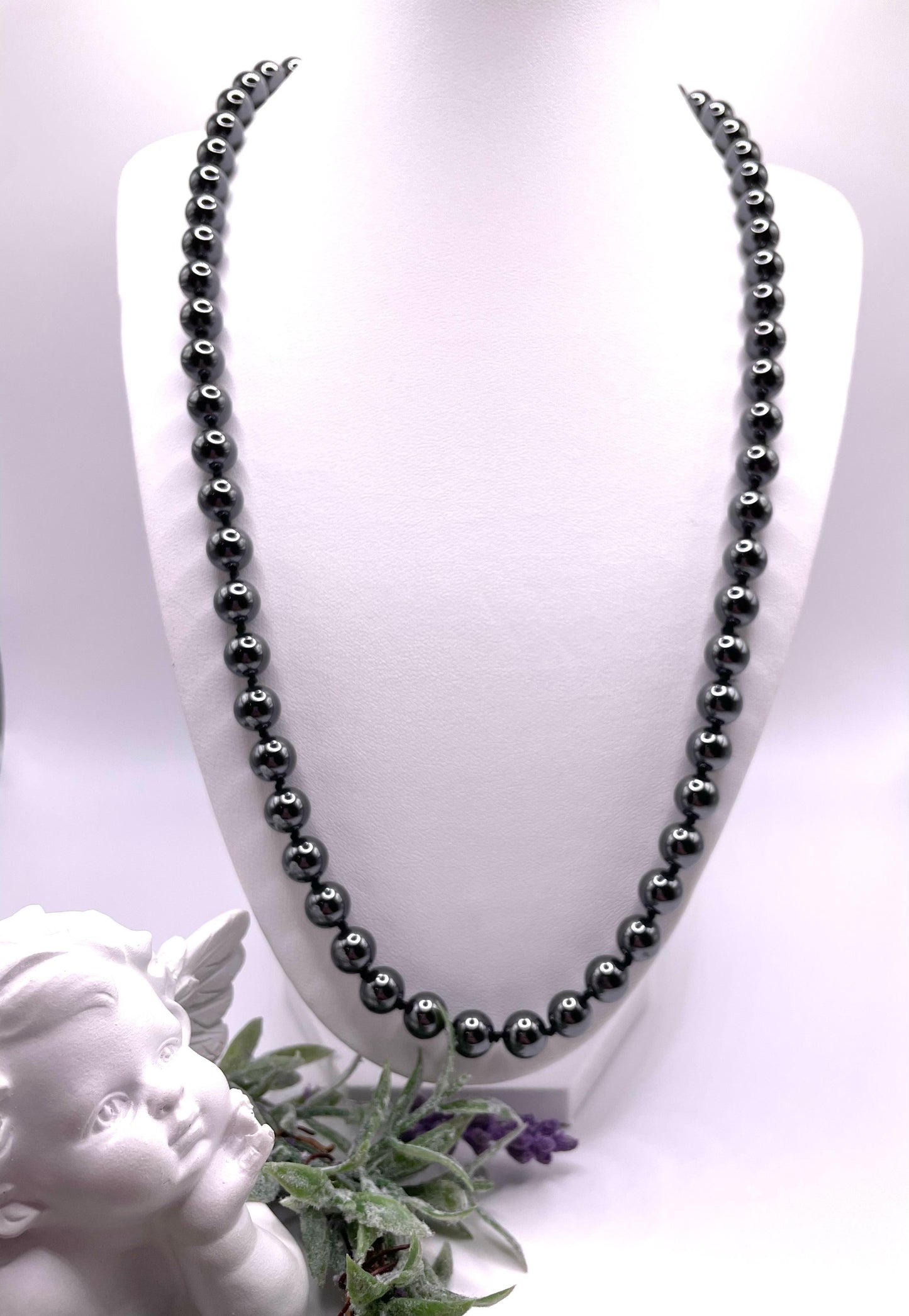 Hämatit Kette, einzelnverknotet