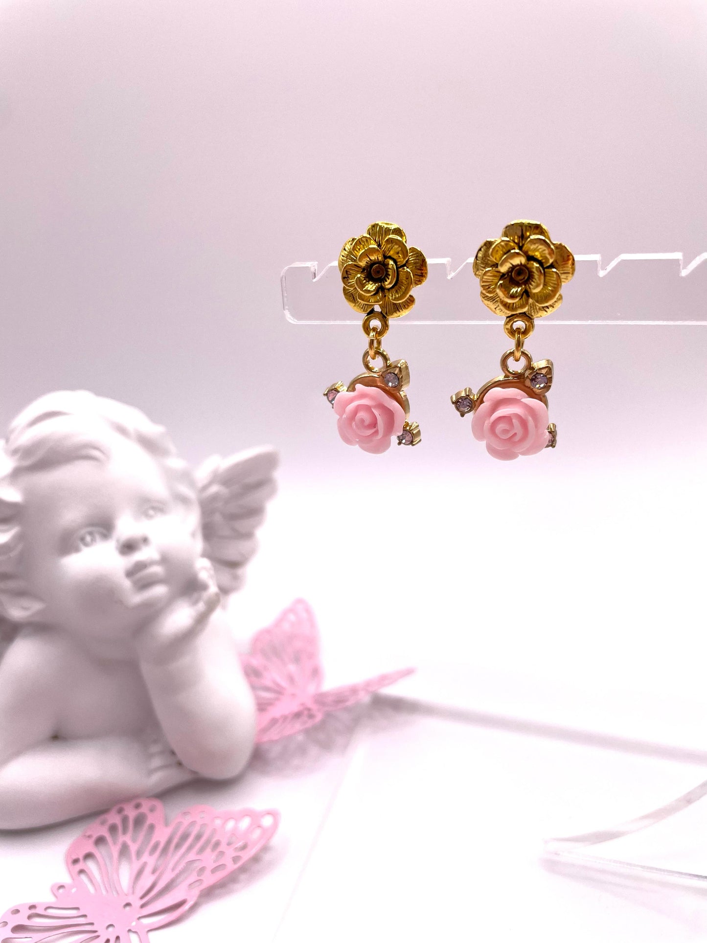 Ohrstecker mit Rosen für kleine Dame