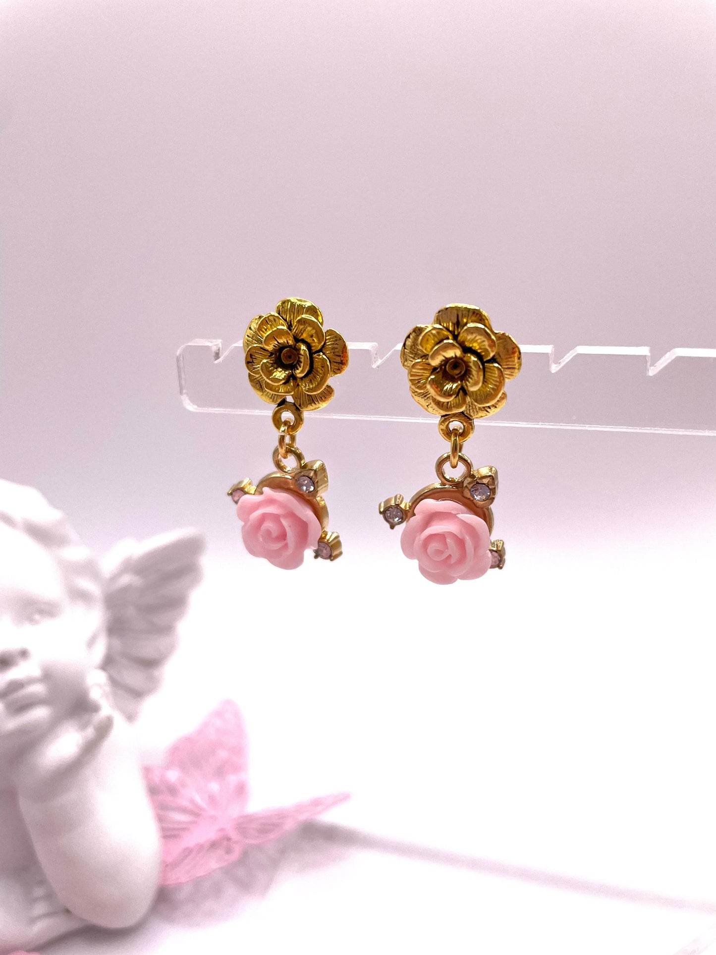 Ohrstecker mit Rosen für kleine Dame