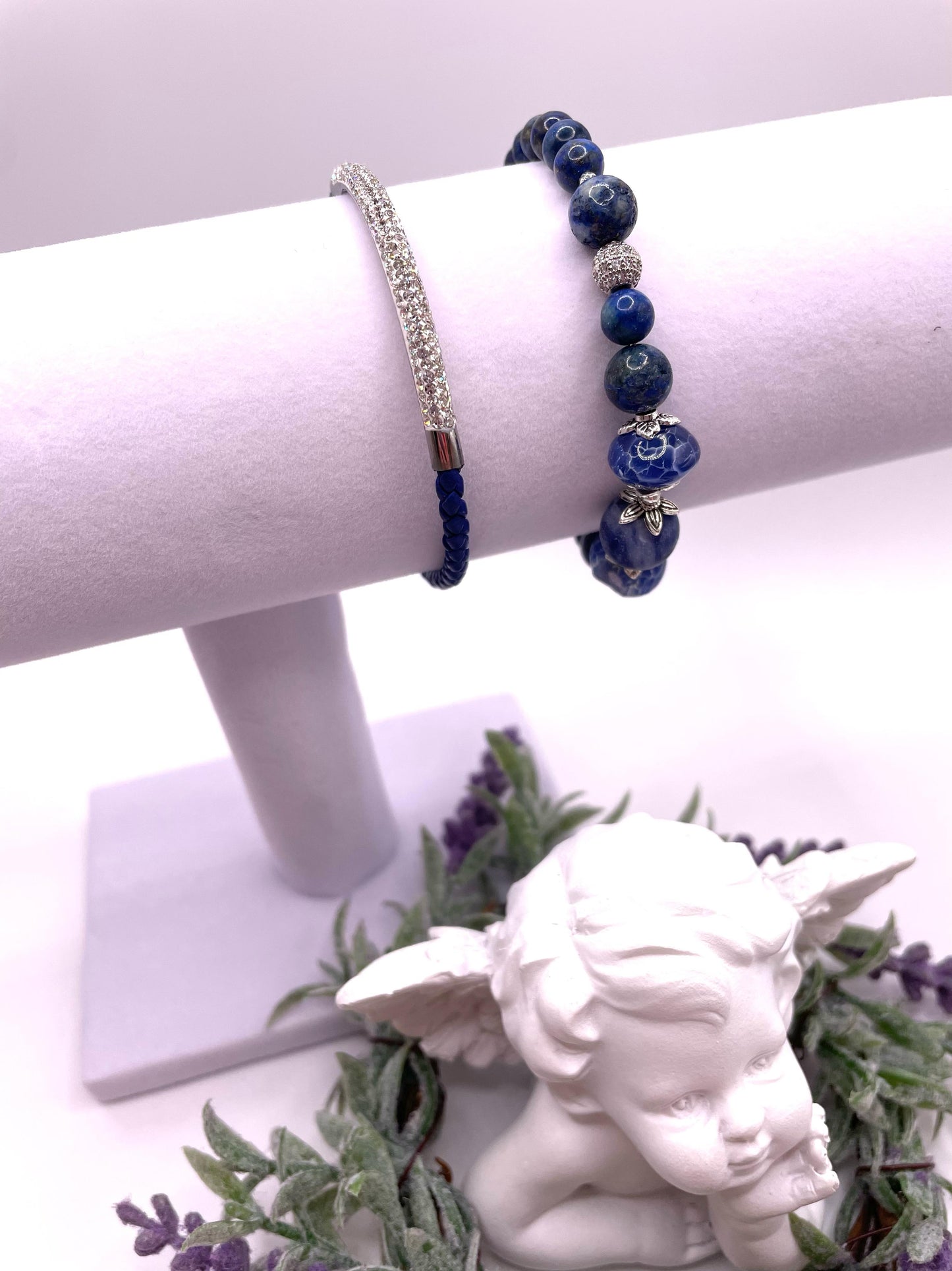 Sodalith, Achat, Lapislazuli, Armbänder-Set