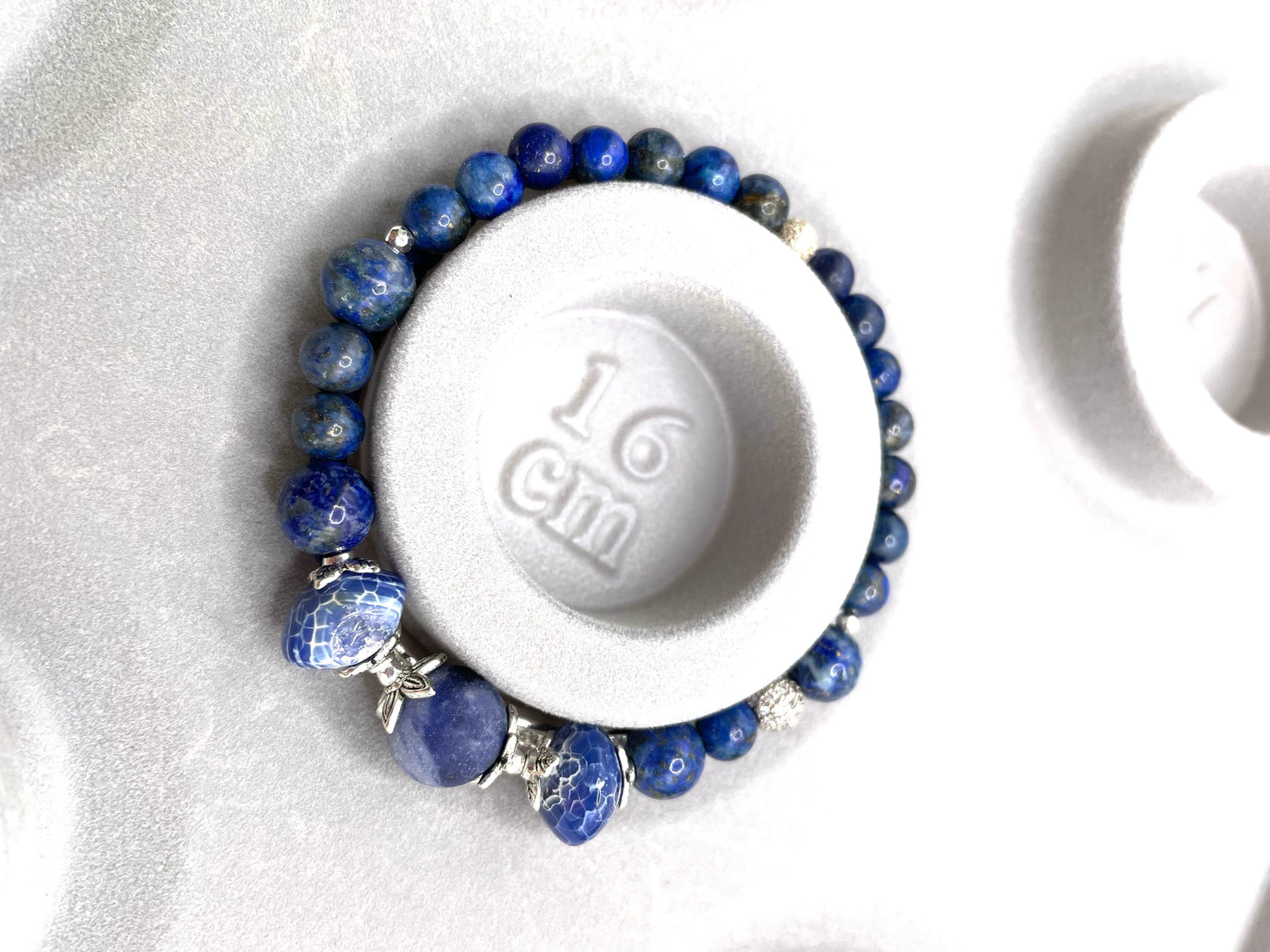 Sodalith, Achat, Lapislazuli, Armbänder-Set