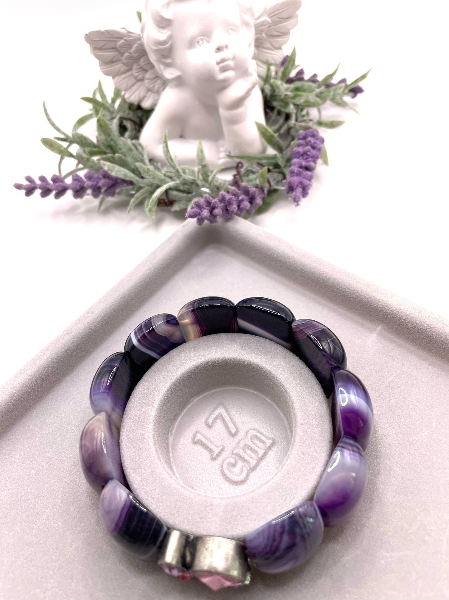 Achat, Edelstein Armband mit Schmuckverbinder