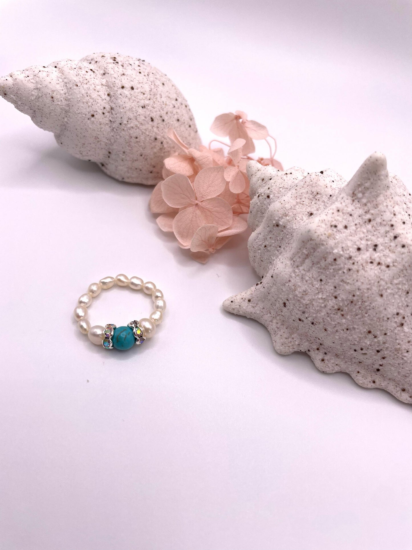 Perlenring elastisch mit Howlith