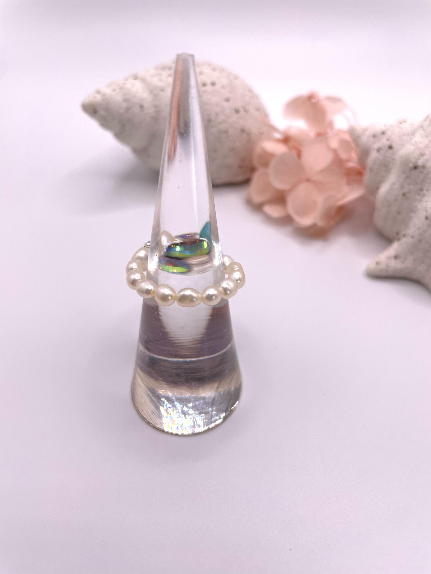 Perlenring elastisch mit Howlith