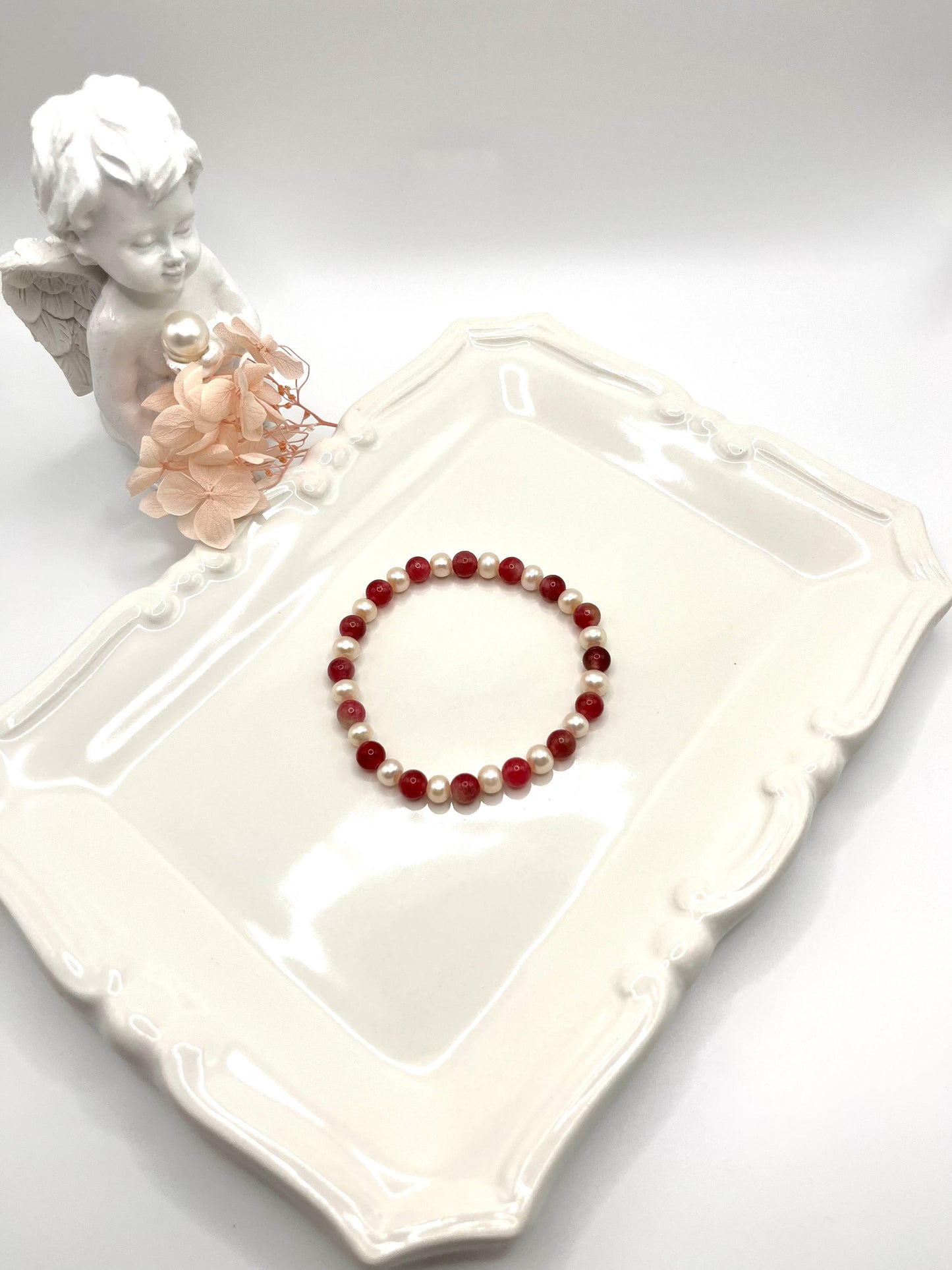 Perlenarmband mit Wassermelonen Turmalin