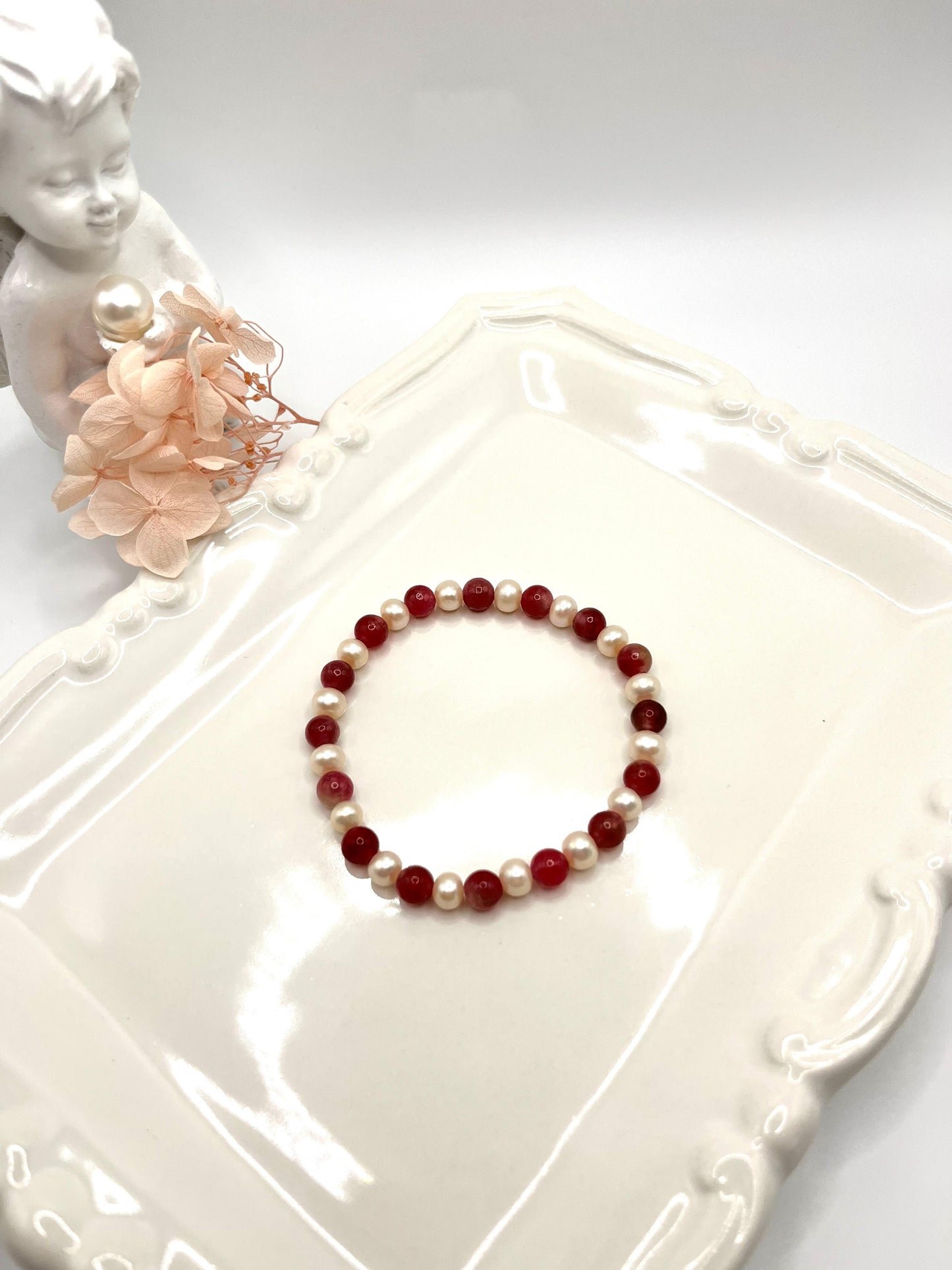 Perlenarmband mit Wassermelonen Turmalin