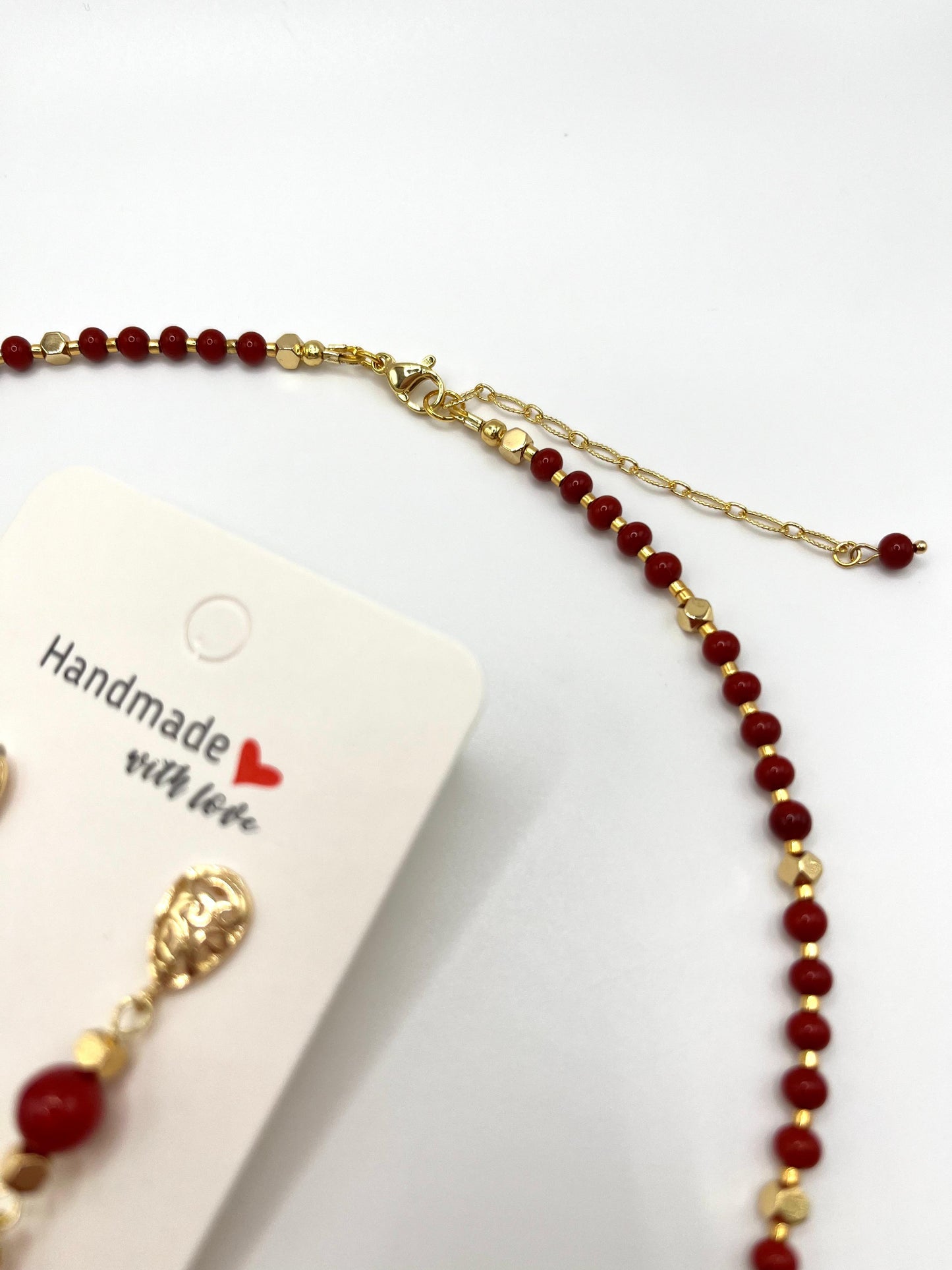 Korallen-Schmuckset “Meereszauber”, Kette und Ohrringe