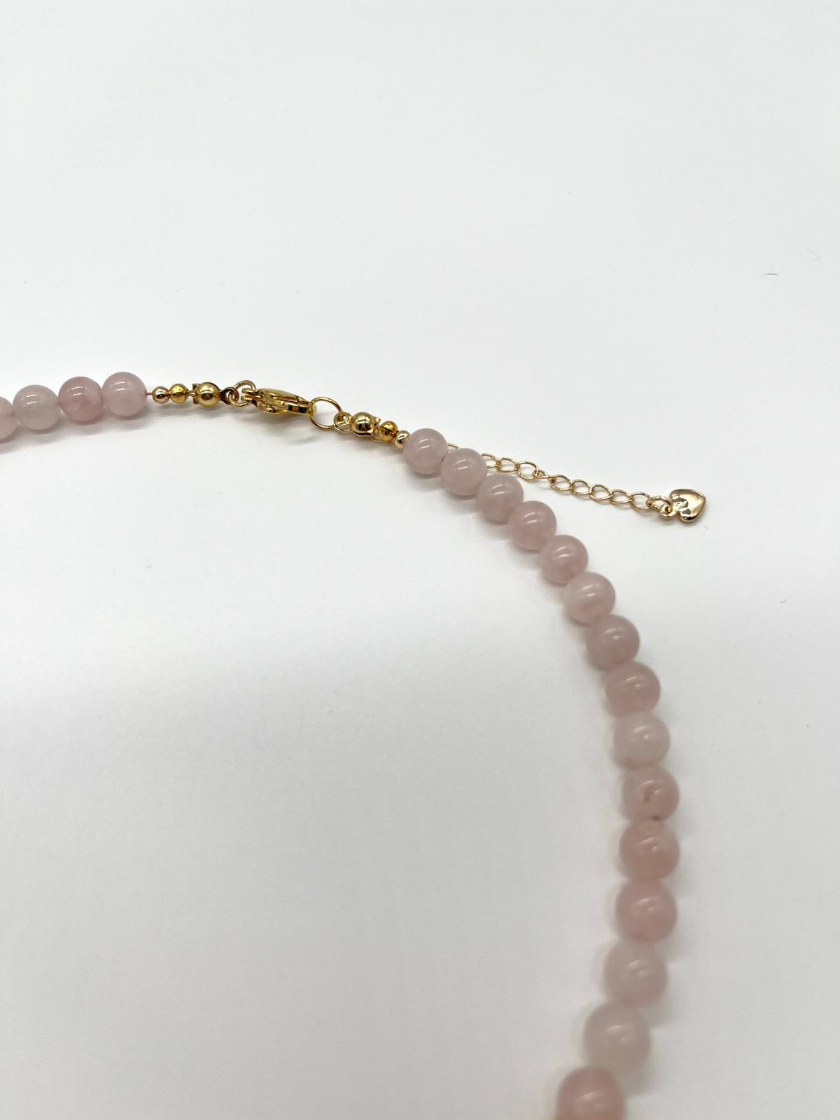 Chakren Kette, Edelsteinschmuck mit Rosenquarz